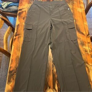 HALARA Olive Green Cargo Wide-Leg Pants